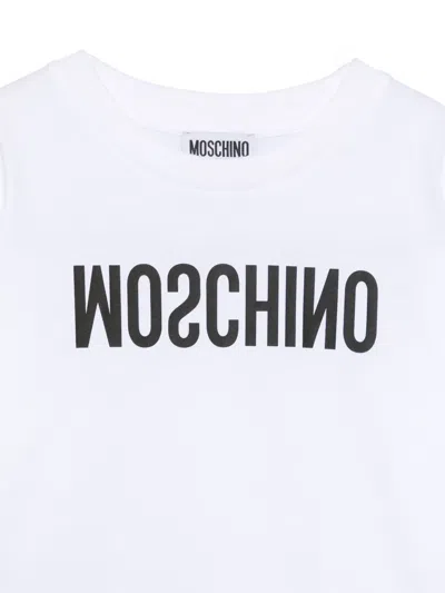Moschino Logo Logo Short-sleeved T-shirt In White