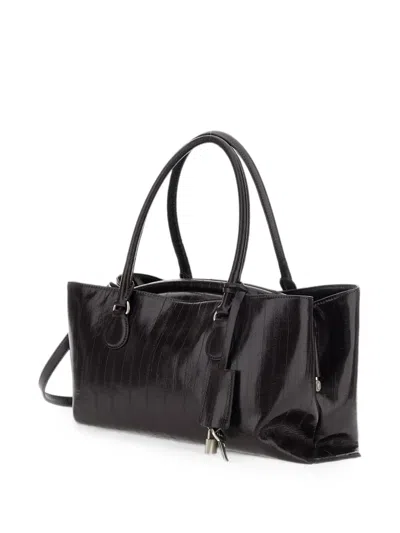 Osoi Shell Brot Lizard-effect Leather Shoulder Bag In Pattern