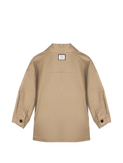 Douuod Flap-pocket Jacket In Brown