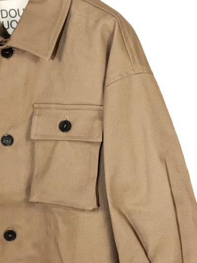 Douuod Flap-pocket Jacket In Brown