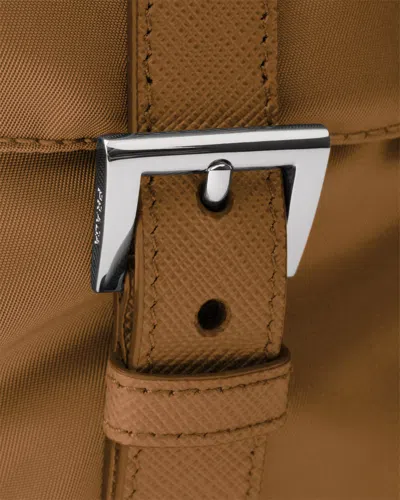 Prada Medium Re-nylon Backpack In Brown