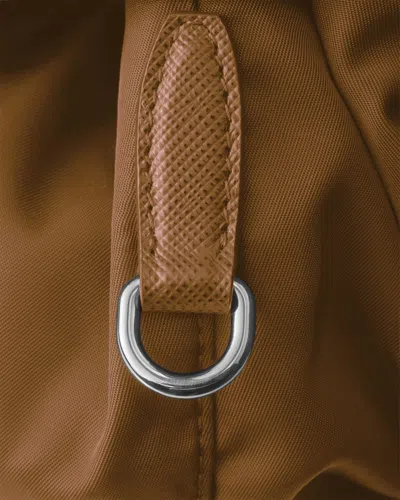 Prada Medium Re-nylon Backpack In Brown