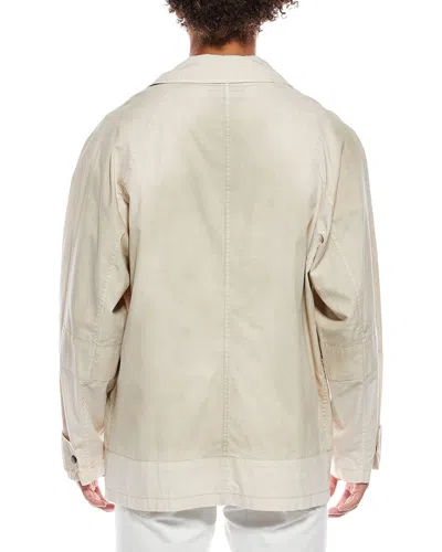 Rag & Bone Strike Washed Canvas Jacket In Neutral