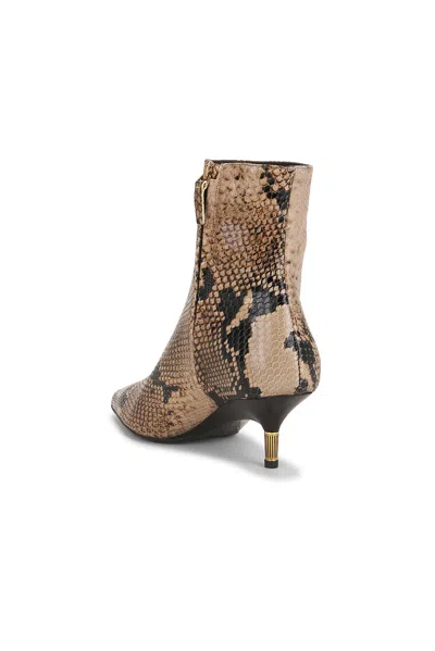Khaite Bella Snake-effect Leather Ankle Boots In Multi