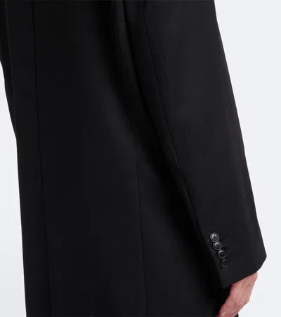 Rohe Black Double Breasted Tailored Coat In Black