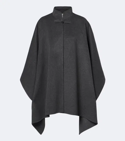 Rohe Pankou Wool And Cashmere-blend Cape In Gray