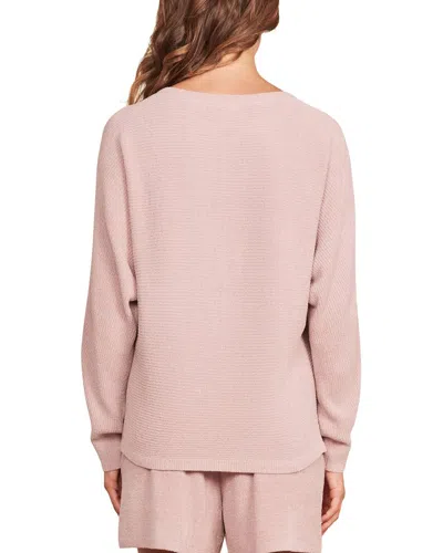 Barefoot Dreams Luxeblend Waffle Knit Pullover In Pink