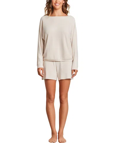 Barefoot Dreams 2pc Boatneck Short & Top Pullover
