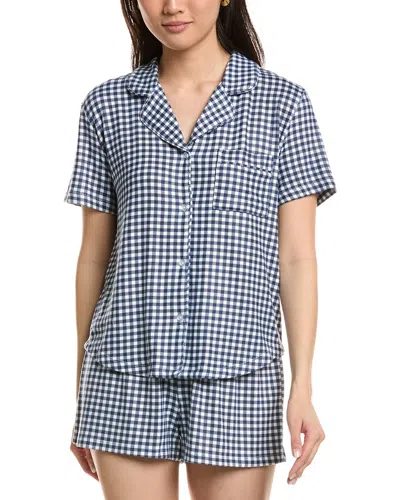 Z Supply Amy Gingham Top In Blue