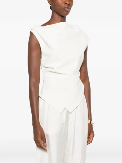 Rohe Draped Asymmetric Top In White