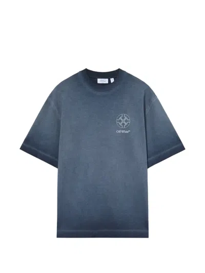 Off-white Shared Logo Skate T-shirt In Blue