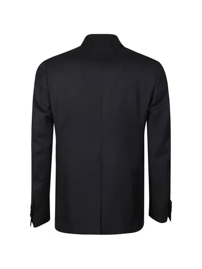 Lardini Black Soiree Virgin Wool Suit In Black