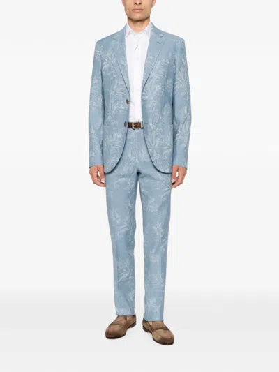 Etro Roma Logo Shirt Regular Fit Long Sleeves In White