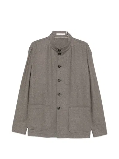 Tagliatore Klein Button-up Patch-pocket Jacket In Gray