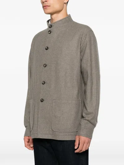Tagliatore Klein Button-up Patch-pocket Jacket In Gray