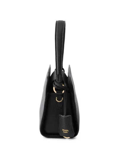 Prada Leather Mini Handbag In Black