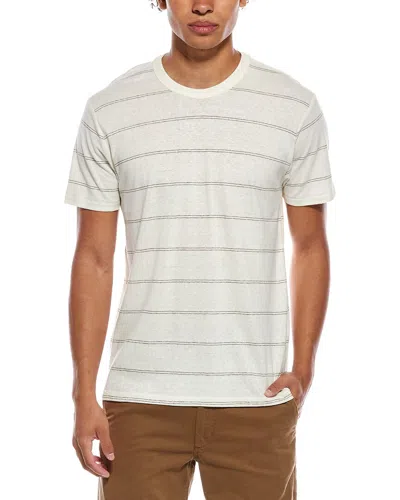 Rag & Bone Hemp Stripe Classic T-shirt In White