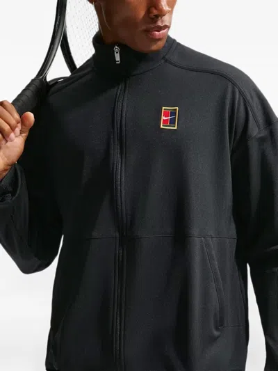 Nike Logo-patch Performance Track Jacket In Black