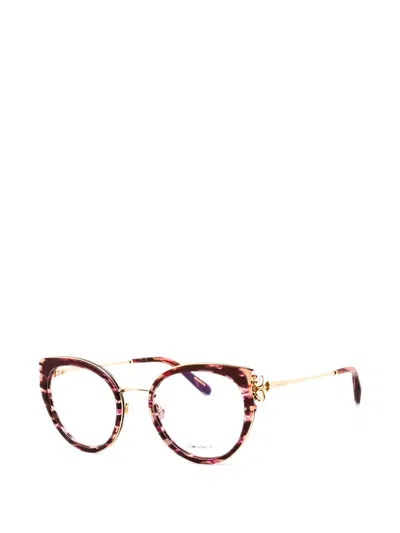 Chopard Ladies Red Cat Eye Eyeglass Frames Vch367v In Brown