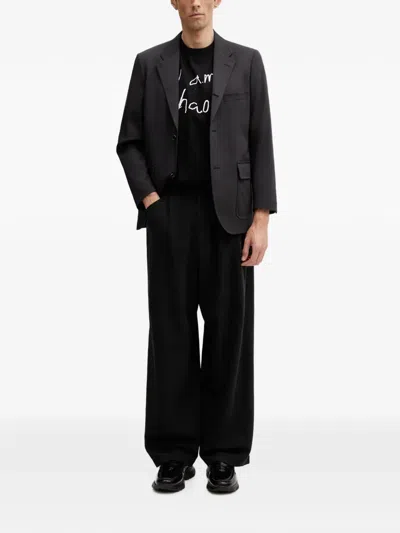 Beams Single-breasted Flap-pocket Blazer In Black