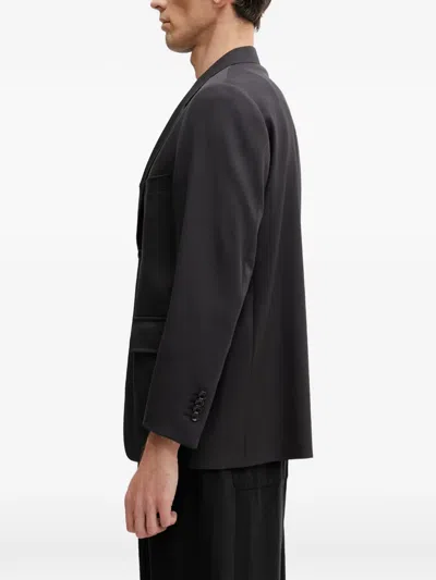 Beams Single-breasted Flap-pocket Blazer In Black