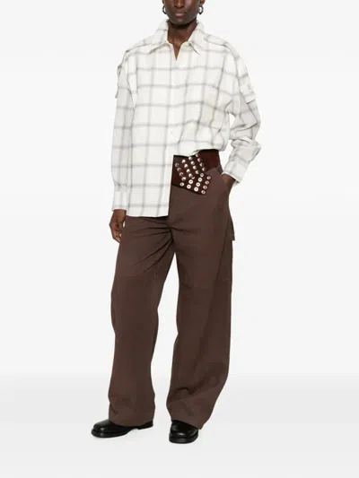 Iro Check-pattern Button-down Shirt In White