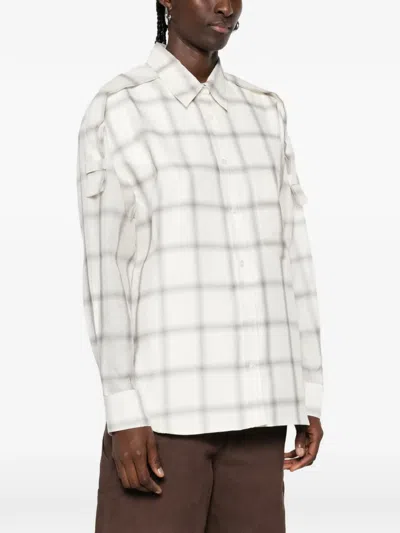 Iro Check-pattern Button-down Shirt In White