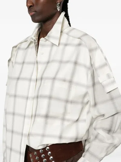 Iro Check-pattern Button-down Shirt In White