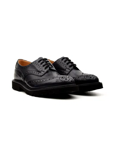 Tricker's 骗人's 平鞋 In Black