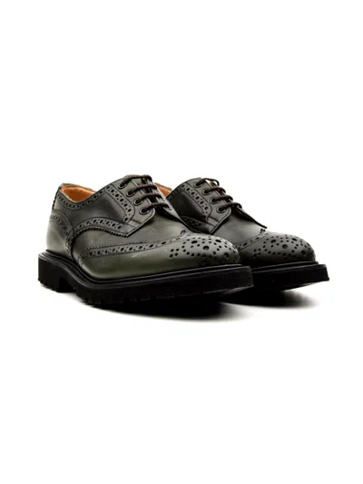 Tricker's 骗人's 平鞋 In Black