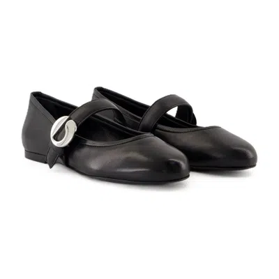 Coperni Leather Mary Jane Ballerina Flat In Black