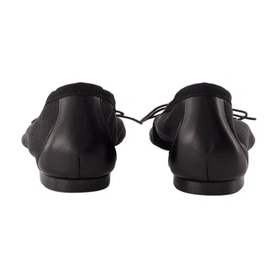 Simone Rocha Floral Decorative Flat Shoes In Black