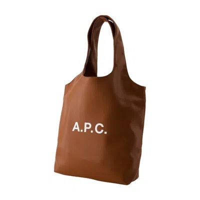 A.p.c. Borsa Tote Ninon Small In Brown
