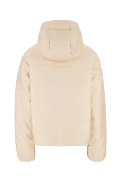 Jil Sander Cream Nylon Blend Down Jacket In Pattern
