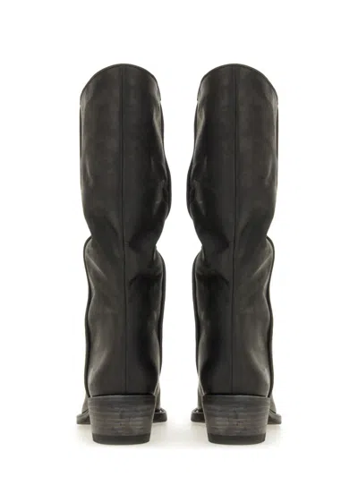 Khaite Clive Leather Boots In Black