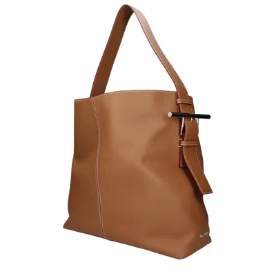 Alexander Mcqueen Adjustable Strap Leather Shoulder Bag In Brown