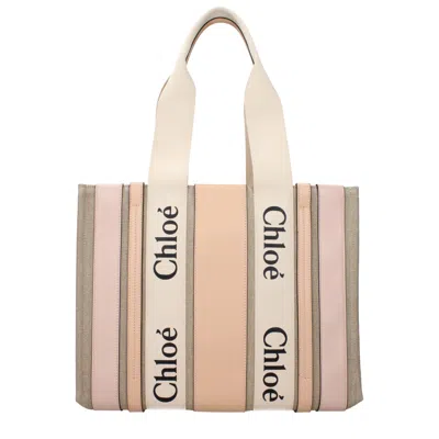 Chloé 女装s 单肩包 面料 粉色/水泥色 In Multi