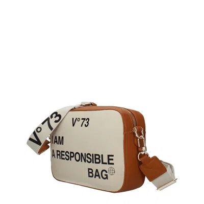V73 V°73 斜挎包 Responsibility Bis 女式 聚酯纤维 米色/皮革 In Neutral