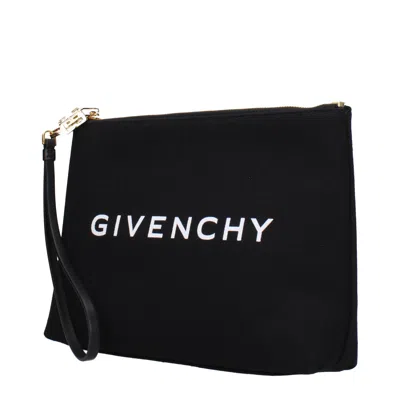 Givenchy Pochette Donna Fabric Black In Black