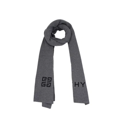 Givenchy Gray Wool Scarf In Gray