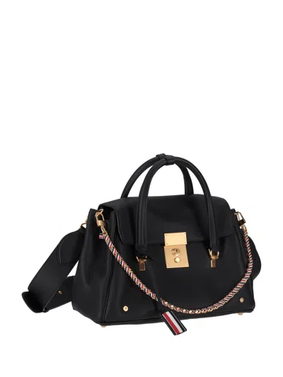 Thom Browne Black Mrs. Thom Medium Satchel In Black