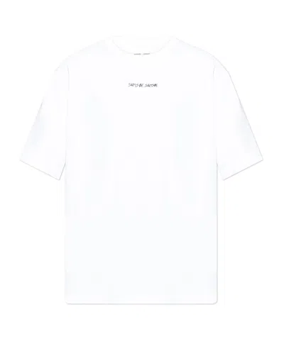 Samsoe & Samsoe Round Neck Short-sleeved T-shirt In White