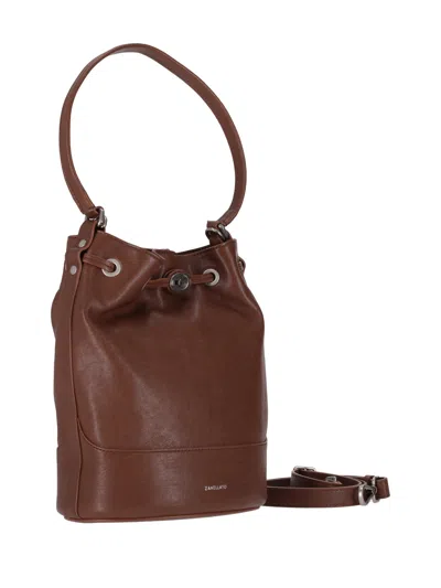 Zanellato Structured Shoulder Bag Featuring Adjustable Strap In Brown