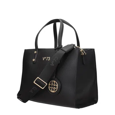 V73 V°73 女子s 手袋 生态皮革 黑色 In Black