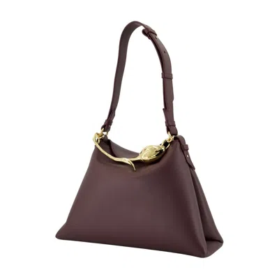 Erdem Bloom Large Shoulder Bag  Leather Brown In 棕色的