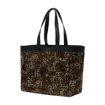 Anine Bing Medium Rio Leopard-pattern Tote Bag In Brown
