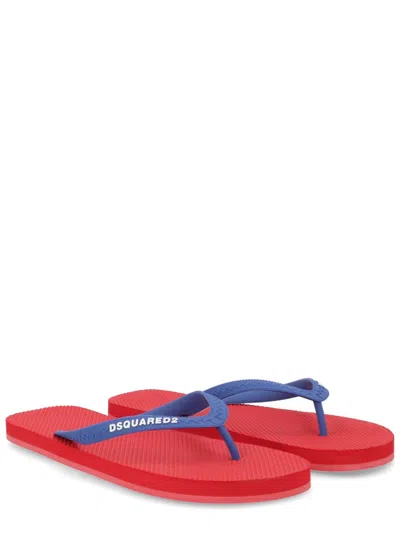 Dsquared2 Dsquared Slippers With Logo In Red
