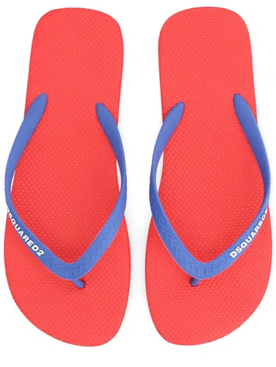 Dsquared2 Dsquared Slippers With Logo In Red