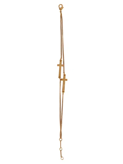 Dsquared2 Dsquared 十字架吊坠“耶稣”手链 In Gold