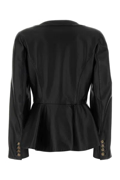 Chloé Chloe Black Leather Jacket In Black